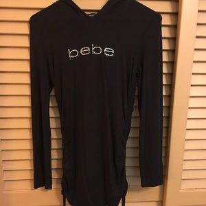 BeBe hoodie with side ruching size small